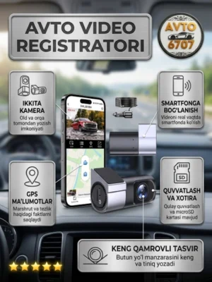 Android magnitola uchun USB HD DVR videoregistrator