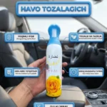 havo tozalagich sprey, avtomobil havo tozalagich, antibakterial avto atir, salon osvijitel, mashina atiri, hid yo'qotuvchi sprey, avto aksessuar, liliya atir, atirgul sprey, romashka osvijitel