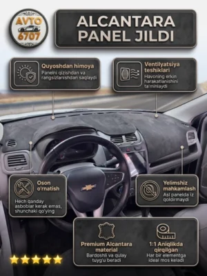 Chevrolet avtomobillari uchun Alcantara torpedka chexoli (Panel qoplamasi) — AVTO6707